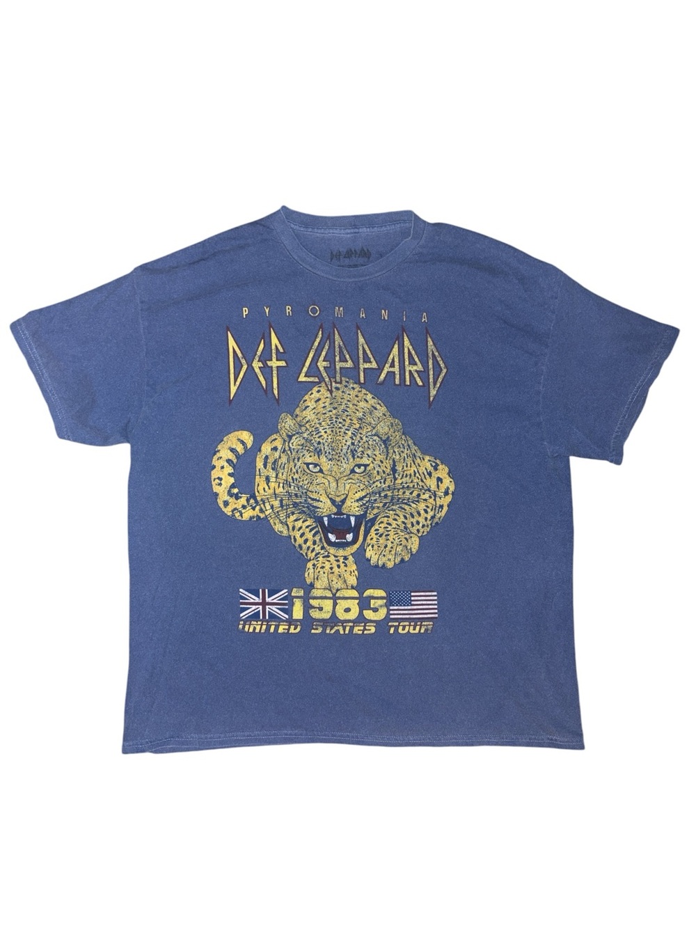 Def Leppard Pyromania Graphic Tee - Blue